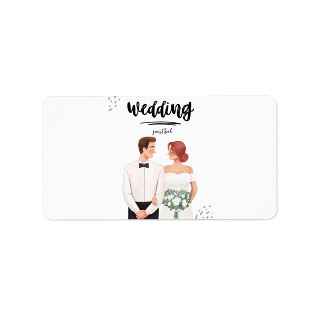 Wedding Address Labels Elegant Personalized Mail (Front)