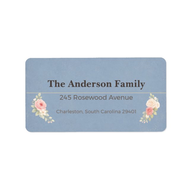 Wedding Address Labels | Luxury Floral Return (Front)