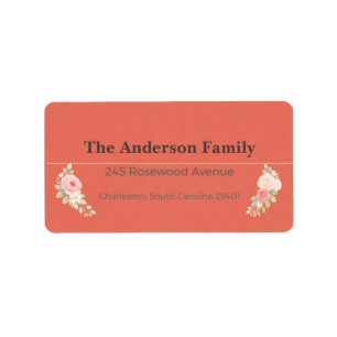 Wedding Address Labels   Luxury Floral Return