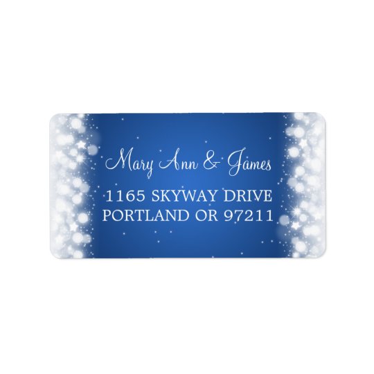 Wedding Address Love Magic Sparkle Blue