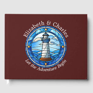 Wedding Adventure Lighthouse Sailing Nautical Guest Book