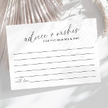 Wedding Advice and Wishes Flat Card<br><div class="desc">These wedding advice and wishes cards are a great way for guests to share their message with the bride and groom. With a modern minimalist design, each card offers space for personalized messages, marriage advice, and well-wishes for the new Mr. and Mrs. Perfect for any wedding style, these cards will...</div>