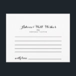 Wedding Advice Card<br><div class="desc">This  wedding advice card is perfect for a modern wedding. The design features . These cards are perfect for a wedding,  bridal shower,  baby shower,  graduation party & more. Personalize the cards with the names of the bride and groom,  parents-to-be or graduate.</div>