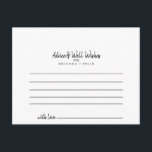 Wedding Advice Card<br><div class="desc">This  wedding advice card is perfect for a modern wedding. The design features . These cards are perfect for a wedding,  bridal shower,  baby shower,  graduation party & more. Personalize the cards with the names of the bride and groom,  parents-to-be or graduate.</div>