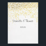 Wedding Advice, Elegant, Gold Confetti Advice Card<br><div class="desc">Funny comment,  advice cards for your guests. Pretty gold faux glitter on white background. Personalize text to any silly,  fun questions or comments you want. ALL DESIGN ELEMENTS ARE PRINTED NO ACTUAL GLITTER.</div>