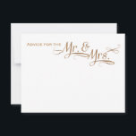 Wedding Advice for the Mr and Mrs gold font Card<br><div class="desc">Wedding Advice for the Mr and Mrs gold font</div>