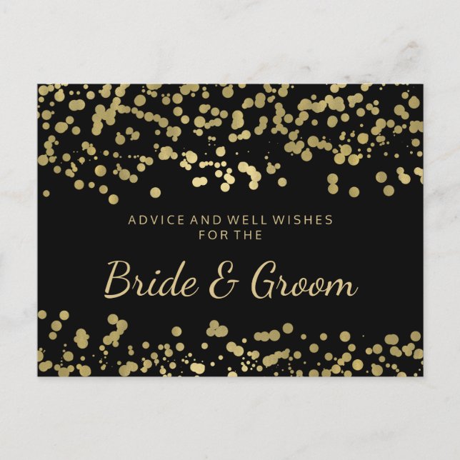 Wedding Advice Gold Foil Look Confetti (Front)
