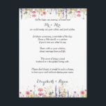 Wedding Advice Wishes Love and Life Advice Card<br><div class="desc">Pretty wedding cards for your guests to add their advice and well wishes. What a cute way to remember your special day. Lovely Spring watercolor flowers in pink, orange, purple, yellow and blue.</div>