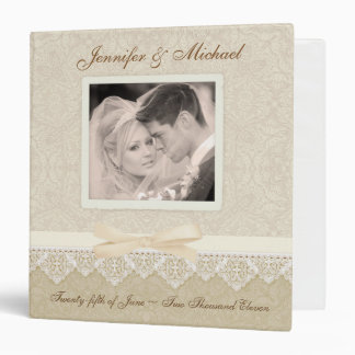Wedding Album Binder - Victorian Cream Lace