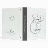Wedding Album Fancy Monogram/Name, Wht/Grey, Vs 2