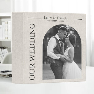 Wedding Albums Beige Linen Personalized Photos Binder