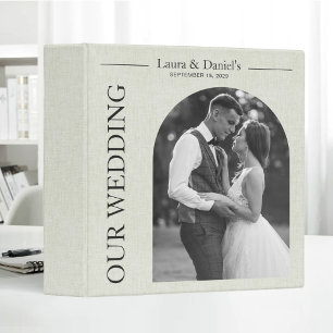 Wedding Albums Beige Linen Personalized Photos Binder