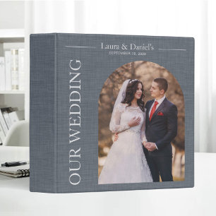 Wedding Albums Gray Linen Texture Photos Binder