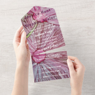Wedding All N One Invitation Fresh Florals
