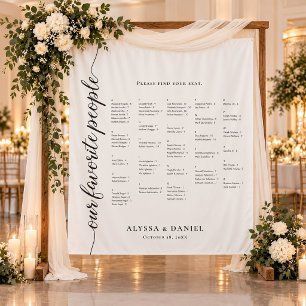 Wedding alpha Our Favourite People Seating Chart  Tapestry