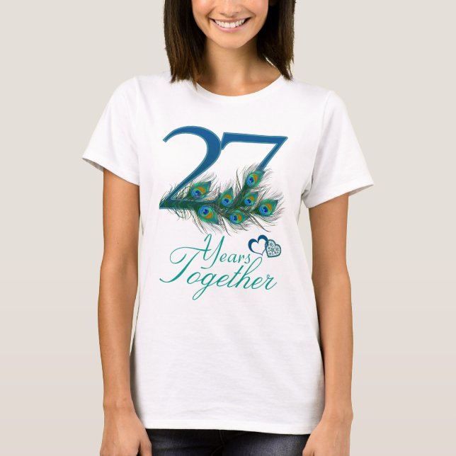 wedding anniversary / 27 / 27th / number 27 T-Shirt (Front)
