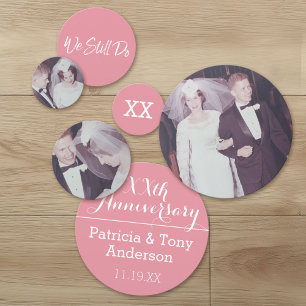 Wedding Anniversary - 3 Photos - blush pink Confetti