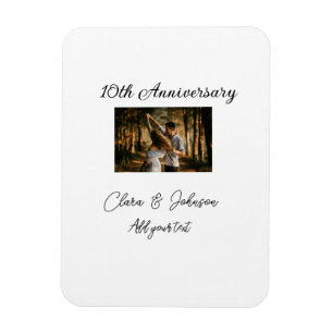 Wedding Anniversary add name year image text coule Magnet