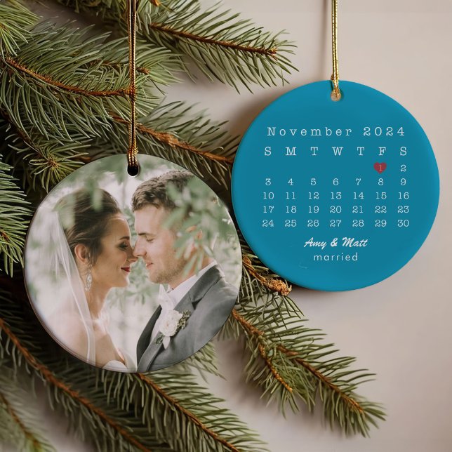 Wedding Anniversary And Wedding Photo Back Ornament (Creator Uploaded)