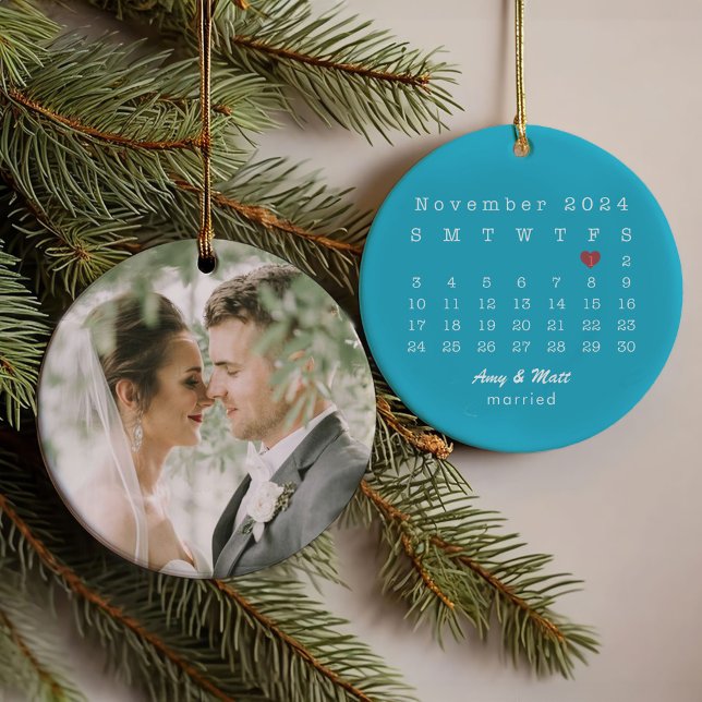 Wedding Anniversary And Wedding Photo Back Ornament (Creator Uploaded)