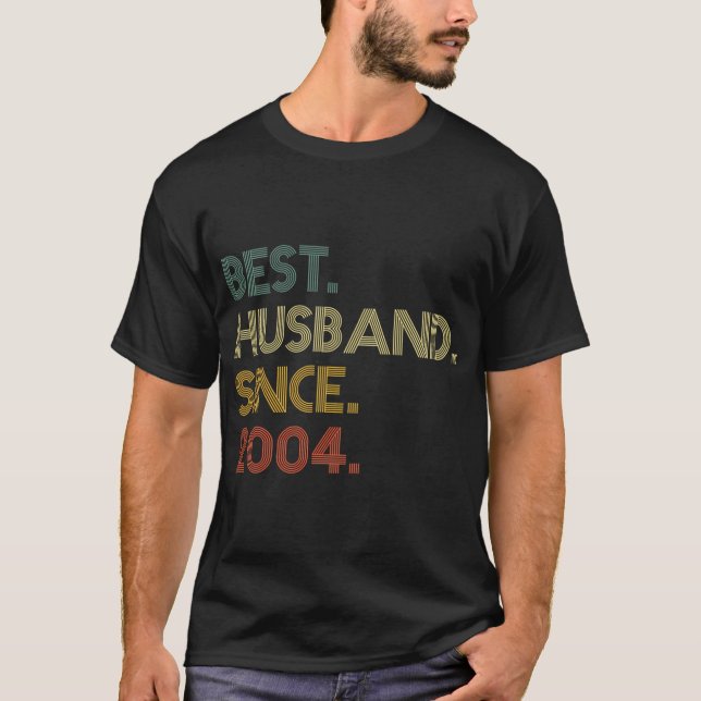 Wedding Anniversary Best Husband Since 2004 T-Shirt (Front)