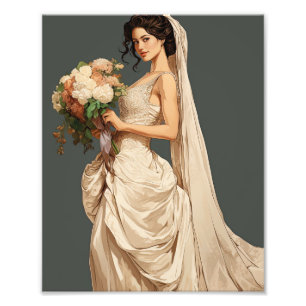Wedding Anniversary Bride Photo Print