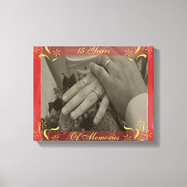 Wedding Anniversary Canvas Print (Front)
