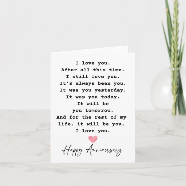 Wedding Anniversary Card (Front)