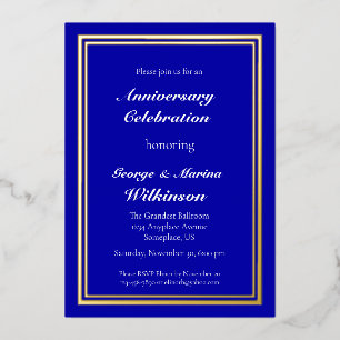 Wedding Anniversary Celebration 50th blue
