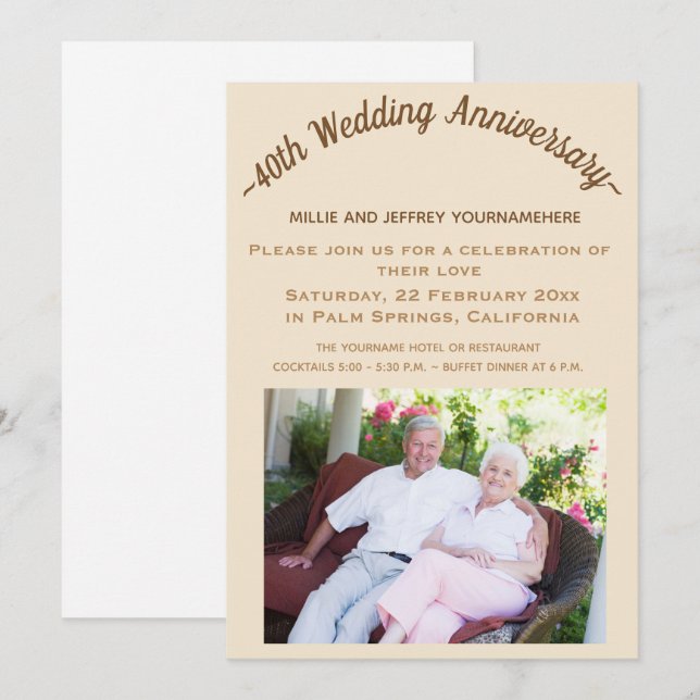 Wedding Anniversary Celebration Photo Card (Front/Back)