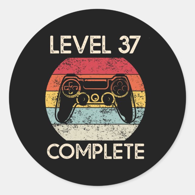 Wedding Anniversary Couples Husband Gamer Funny Ma Classic Round Sticker (Front)