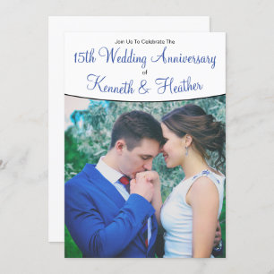 Wedding Anniversary Custom Number and Photo Invitation