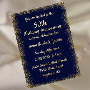 Wedding Anniversary Drop-In Invitation