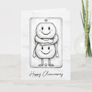 Wedding Anniversary Electrical Socket  Card