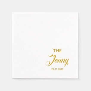 Wedding Anniversary Engagement Personalized  Napkin