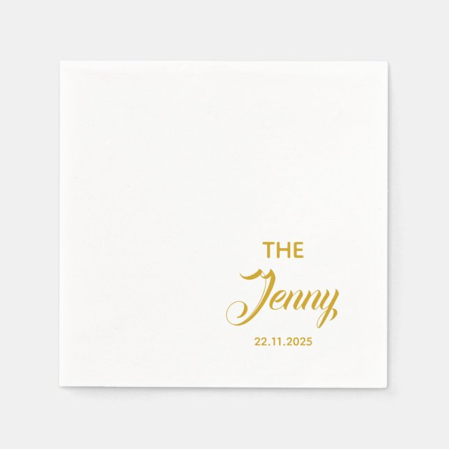 Wedding Anniversary Engagement Personalized  Napkin (Front)