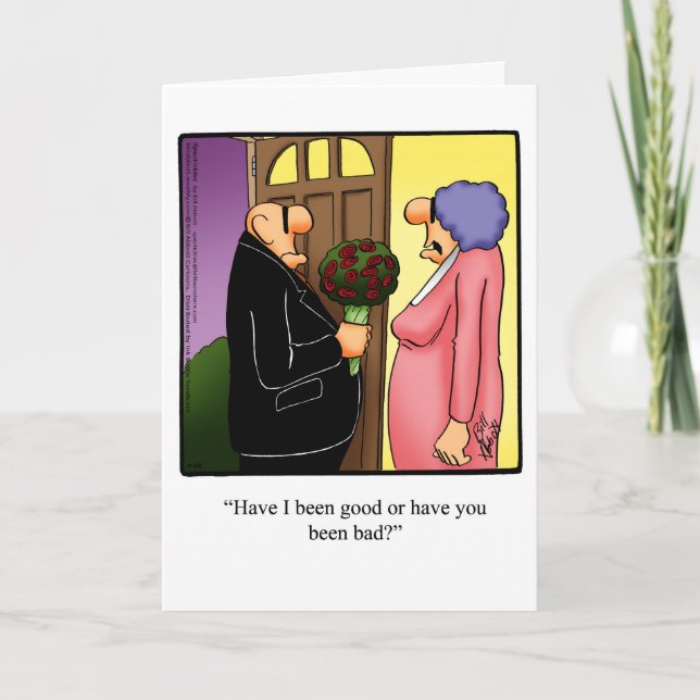 Wedding Anniversary Humour Greeting Card (Front)