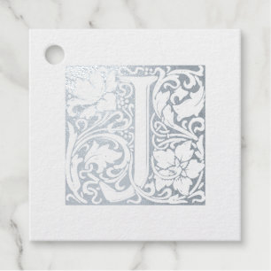Wedding Anniversary Illuminated Letter J Monogram Favour Tags