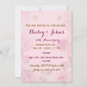 Wedding Anniversary  Invitation 