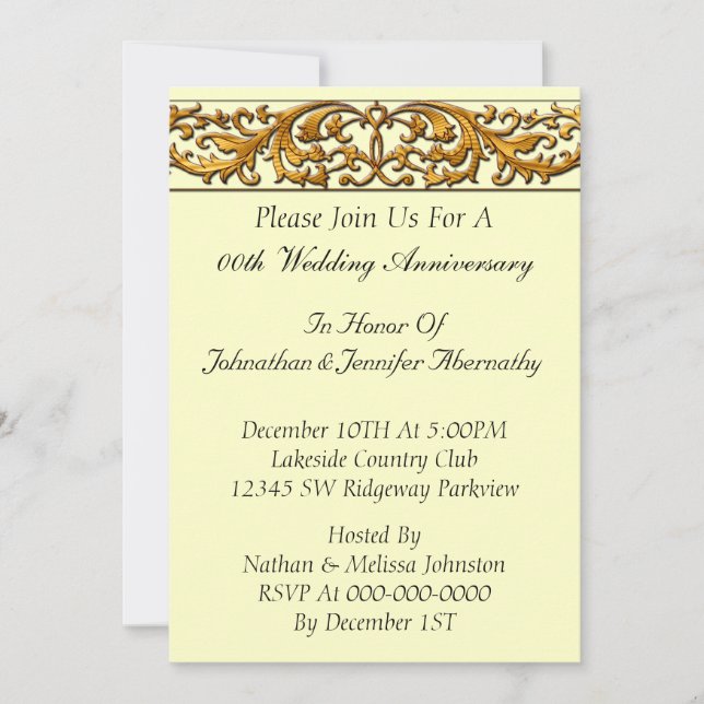 Wedding Anniversary Invitation (Front)