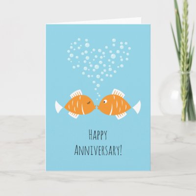 Wedding Anniversary Married Couple Heart Fish