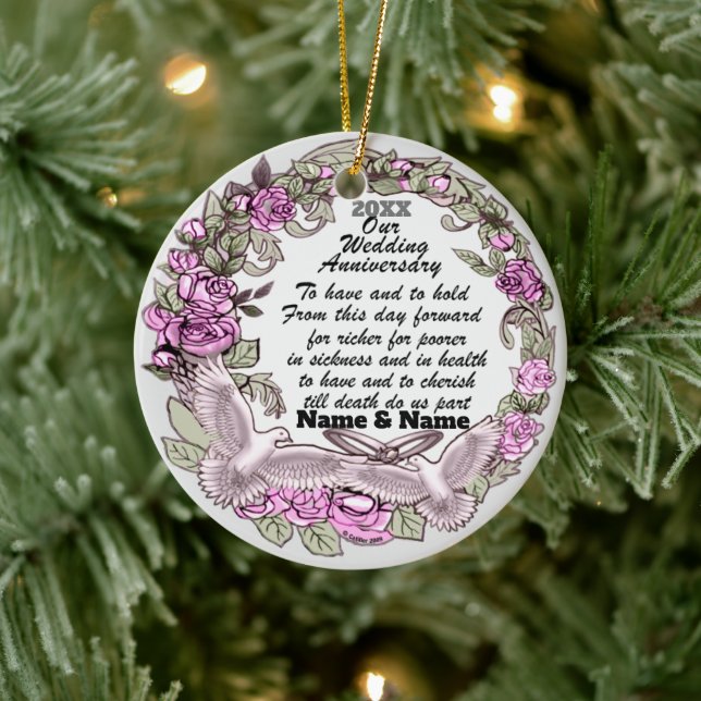 Wedding Anniversary  Ornament (Tree)