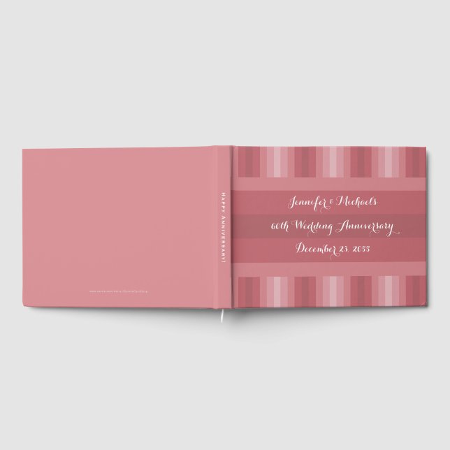 Wedding Anniversary Party Bridal Shower Dusty Rose Guest Book (Full)