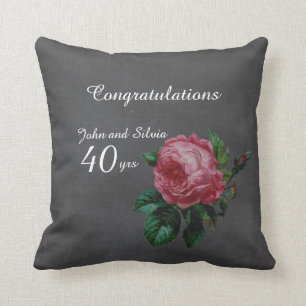 Wedding Anniversary Personalized chalkboard Throw Pillow