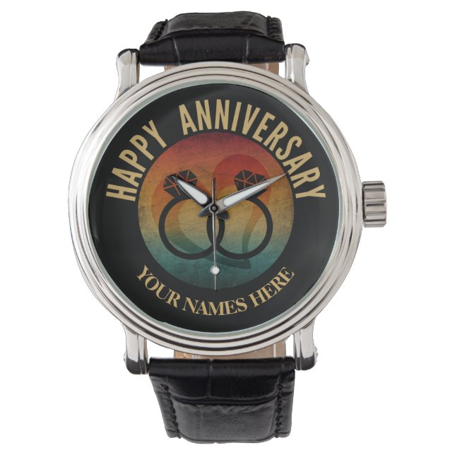 wedding anniversary personalized gift watch (Front)