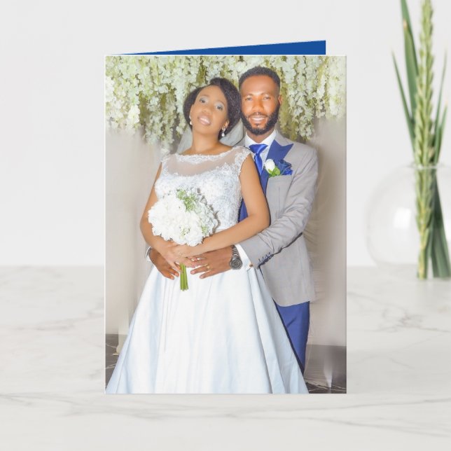Wedding Anniversary Photo  Card (Front)