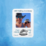 Wedding Anniversary PHOTO Cruise PERSONALIZE Magnet<br><div class="desc">Wedding Anniversary Photo Cruise PERSONALIZE Magnet , This Photo Anniversary Magnet is created for those preparing for their Cruise Get Away. Click the ''Personalize this Template '', Button . To Add your information, name , year, trip. (Use your Backspace Button to Remove unwanted template words) Place your Order! HAPPY ANNIVERSARY!...</div>