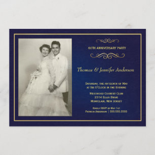 Wedding Anniversary Photo Invitations - 60th, 50th