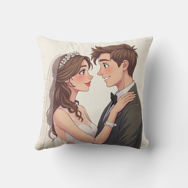 Wedding Anniversary Pillows cushion (Back)