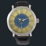 Wedding Anniversary / Retirement Custom Branded  Watch<br><div class="desc">Edit the number of years and the text to create a unique wedding anniversary gift for man,  woman,  husband ,  wife,  parents,  couple. Available in various colours including gold,  silver,  blue,  green,  red to represent various wedding milestones,  silver and golden jubilee,  ruby,  sapphire,  emerald,  diamond.</div>
